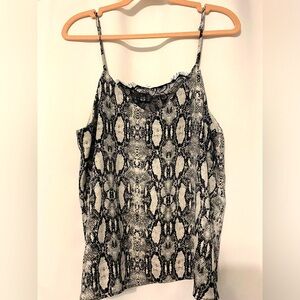 The vanity room snake print tank blouse